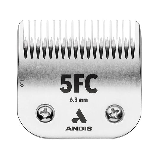 Andis CeramicEdge Carbon-Infused Steel Pet Clipper Blade, Size-5FC, 1/4-Inch Cut Length (72635),Silver
