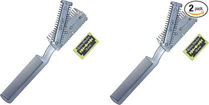 Dependable Industries inc. Essentials 2 Pack Pet Hair Trimmer 2 in 1 Cutter and Comb Grooming Set