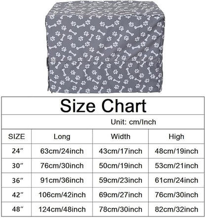 Dog Crate Cover for Wire Crates, Fits Most 36" inch Dog Crates. Easy to Put On, Take Off, and Adjust - Cover only - Sky Gray -3 Inch