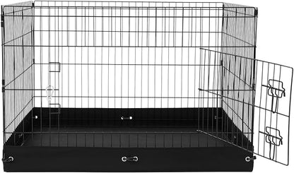 VEVOR Dog Playpen, 4 Pcs 24 x 36 in Panels Foldable Metal Pet Exercise Pen, Dog Fence Indoor and Outdoor Pen with Door and 600D Oxford Fabric Bottom Pad, for Dogs, Cats and Other Small Animals