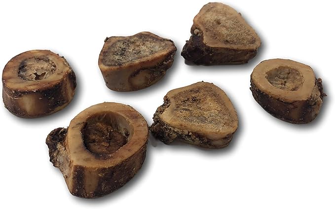 Top Dog Chews Premium - Made in The USA - Dog Bones with Bone Marrow - Long Lasting Natural Beef Femur Chews - Best for Small Dogs - Shrink Wrapped for Freshness. (1 Count of 6 Slices)