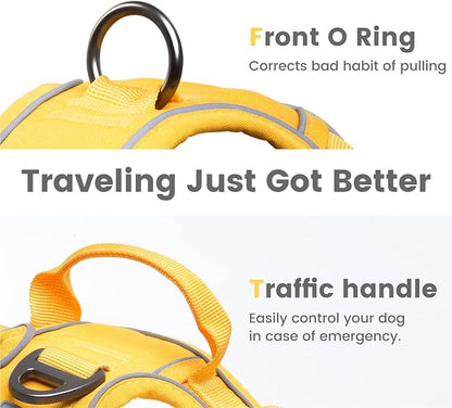 Pawaii Dog Harness for Small Dogs, Dog Harness with Pet ID Tag, No Choke Dog Harness, Adjustable Soft Padded Pet Vest with Easy Control Handle