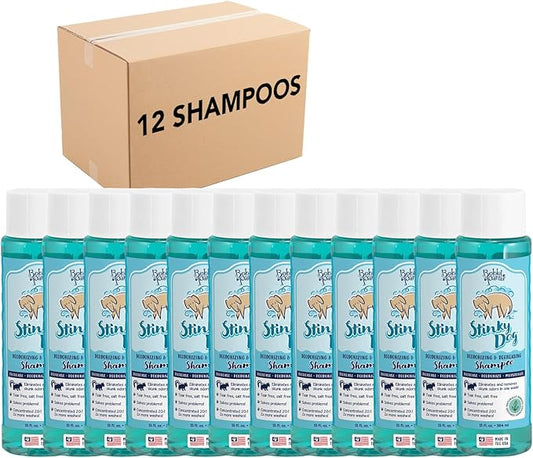 Bobbi Panter Heavy Duty Deodorizing Dog Shampoo for Degreasing & Moisturizing - Natural Ingredients, Tear-Free, pH-Balanced, 20:1 Concentrated Formula, Fresh & Clean Scent, 13 oz. (Case of 12)