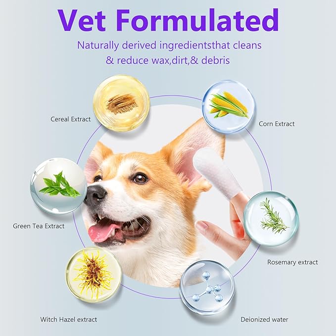 Pet Steam Brush for Dog & Cat – 3-in-1 Spray Hair Removal Comb – Steam Brush for Shedding & Grooming – Spritz Defur Comb – Includes Ear Wipes