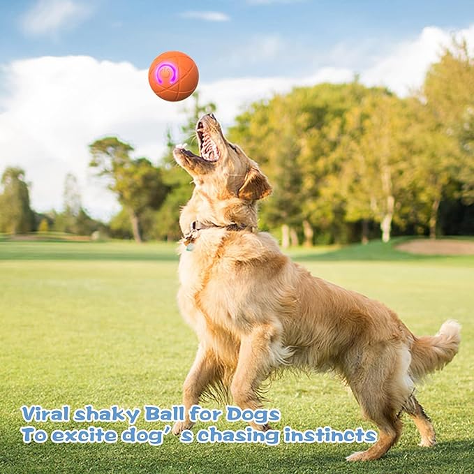 2PCS Shaky Ball Toy for Dogs,Pet Bounce Ball ,Vibrating Dog Ball for Dogs, Automatic Moving Dog Toy Ball,Bouncing Ball for Dogs Interactive Dog Ball,Automatic Moving Dog Toy Ball shaking(Blue+Blue)