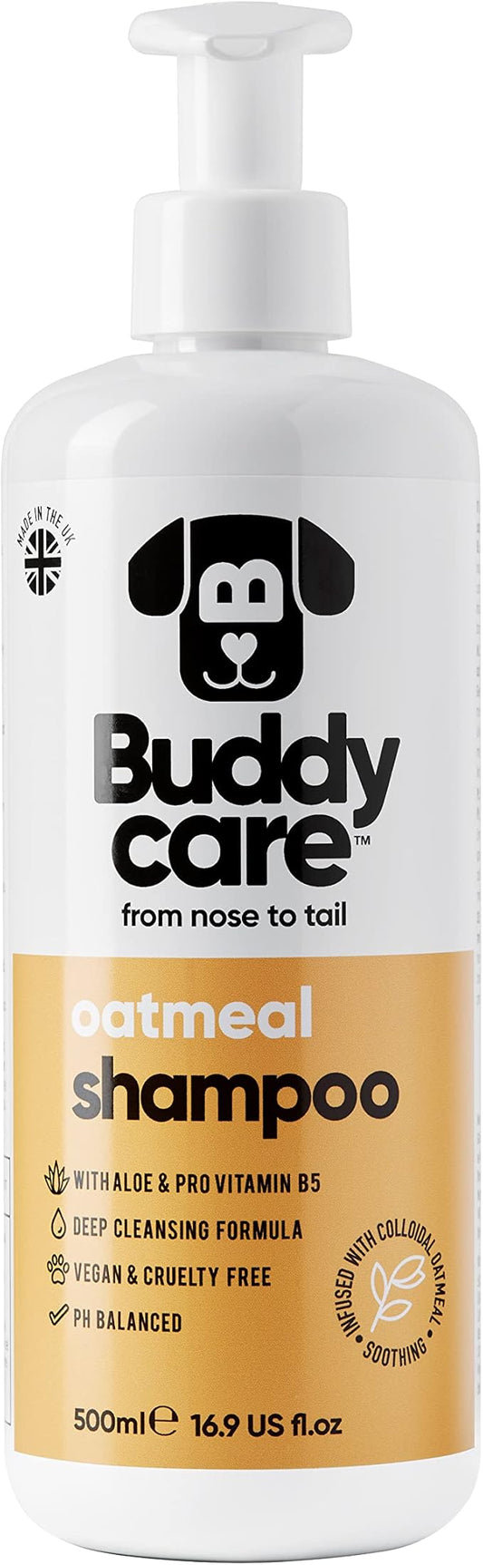 Oatmeal Dog Shampoo Shampoo for Dogs with Irritated Skin | Relieving and Rehydrating | with Aloe Vera and Pro Vitamin B5 (16.90oz)