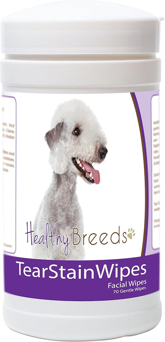 Healthy Breeds Bedlington Terrier Tear Stain Wipes 70 Count