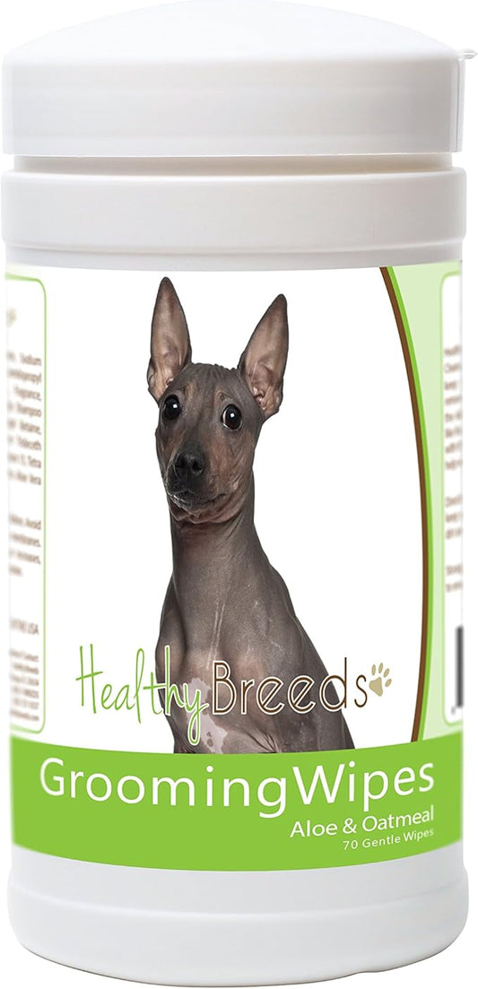 Healthy Breeds American Hairless Terrier Grooming Wipes 70 Count