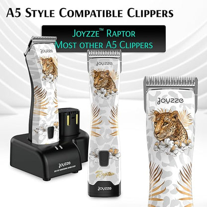 Raptor/Falcon Series A Wide Blade - Professional Grade Dog Clipper Grooming Blades, Detachable, Replacement - Stainless Steel, Coated Ceramic, (A Series #7FW)