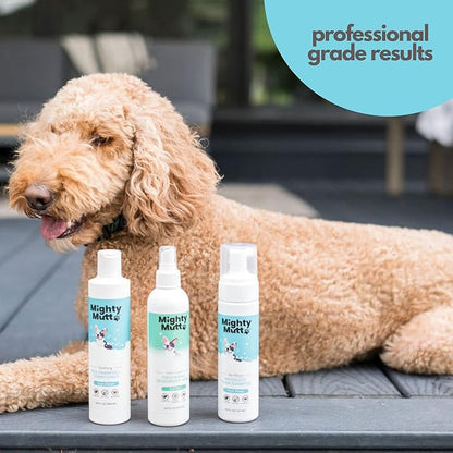 Mighty Mutt Ultimate Freshness Dog Grooming Kit – Includes Dog Dry Shampoo, Dog Shampoo and Conditioner, Dog Deodorizing Spray | Soothing, Deodorizing, Pet Friendly, Hypoallergenic | 3 Piece Set