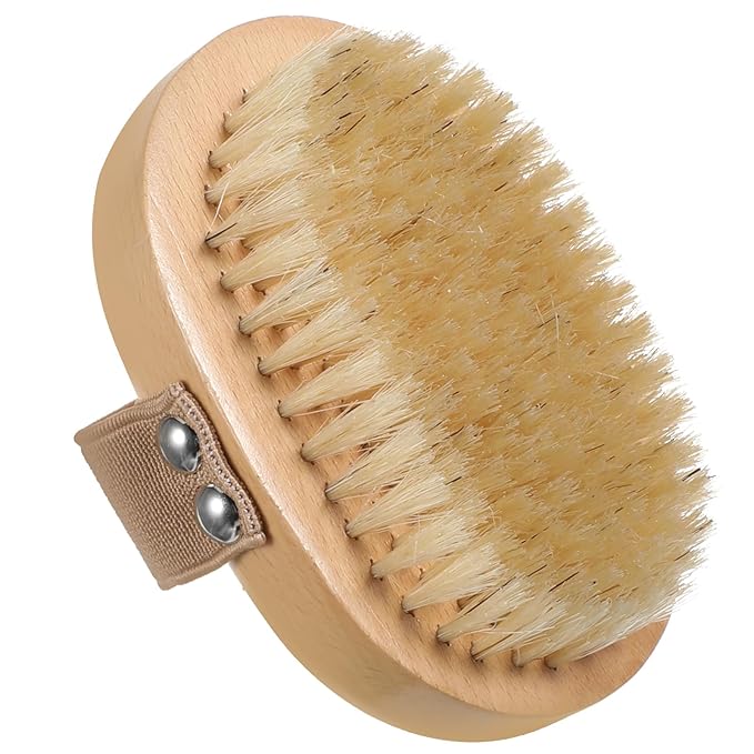Soft Bristle Pet Brush, Pet Close Brush Bamboo Massage Handheld with Soft Boar Bristles and Elastic Band for Short Haired Cats and Dogs