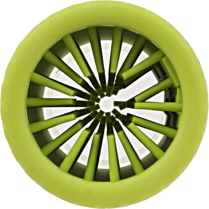 Dexas MudBuster Portable Pet Cleaning Kit with Dog Paw Washer, Pet Bathing Brush, Microfiber Towel, Medium, Green