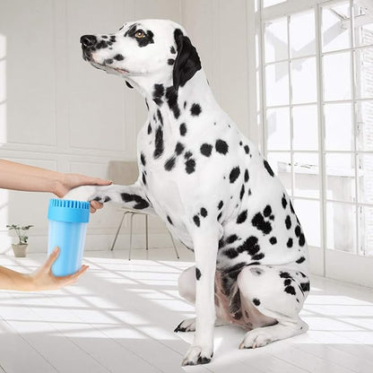 Portable Dog Paw Cleaner Upgrade Dog Cleaning Brush Paw Cleaner for Small/Medium Dogs (New, Red)