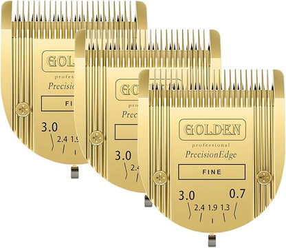 COSYONALL Adjustable Dog Grooming Clipper 5-in-1 Blade Compatible with WAHL Professional Animal Clipper Arco, Bravura, Chromado, Creativa, Figura, and Motion Pet, Dog, and Horse (Gold/3pc)