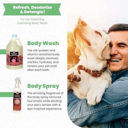 Best Shot Scentament Spa Botanical Body Splash, Body Spray Conditioner for Pets, Cat and Dog Cologne Spray, Soft Mimosa Nectar, 8 Oz.