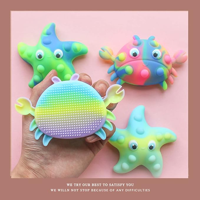 Silicone Pet Brush Soft Bristle Multifunctional Massage Brush Crab Brush for Dogs, Cats & Small Pets