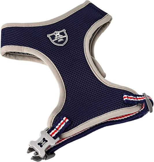 HUGO & HUDSON Dog Harness No-Pull Pet Harness Adjustable Quick Dry Mesh Padded Vest, Navy, XS