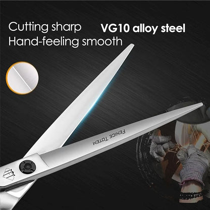 Dog Grooming Scissors: 7.5" Left Handed Pet Shears Made Of Advanced Stainless Steel Alloy for Trimming Dogs Cats and Other Pets Face and Paws