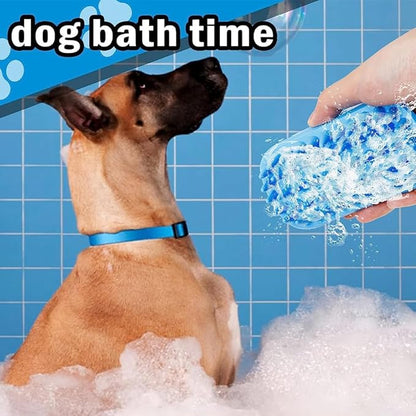 Saycker Dog Bath Brush, Pet Rubber Comb Dog Grooming Bath Brush, Multifunctional Shampoo Brush for Shower Scrubbing & Soothing Massage for Dogs Cats Pet Grooming Accessories