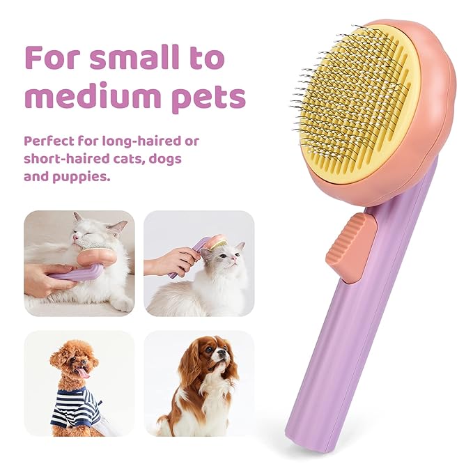 Self-Cleaning Pet Brush Grooming Comb for Cats Dogs Hair Shedding Tools for Tangled Hair Removing Cleaning Massage