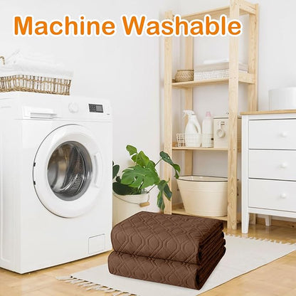 hyha Waterproof Dog Bed Blanket, Soft Dog Bed Cover Pet Blankets, Washable Couch Sofa Cover for Dogs, Reversible Pet Sofa Covers for Furniture (82x120 Inch, Chocolate/Brown)
