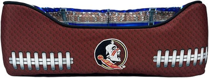NCAA Florida State Seminoles Stadium Dog Bed, Pet Pillow Bed for Dogs, Sporty Football Dog Bed and Lounge Cushion