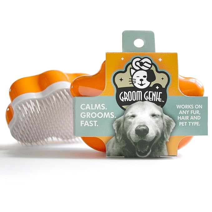 Large 5" Dog Pet Hair Massaging Brush Grooming Tool for Cats Dogs Long or Short Hair Tangerine Orange