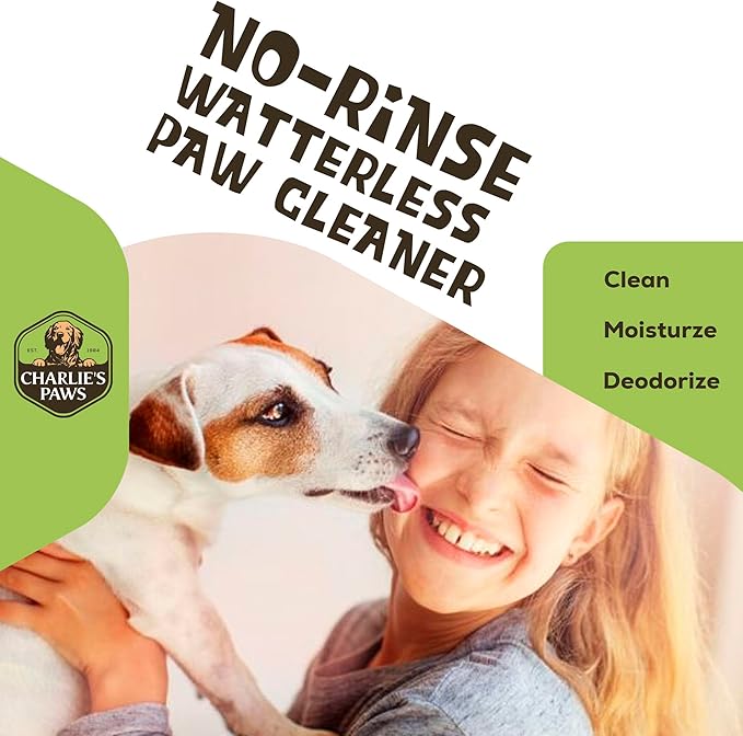 Paw Cleaner No-Rinse Foaming Cleanser Waterless Foam Dogs Cats with Cleaning Silicone Pet Grooming Brush Sulfate-Free pH Balanced Shampoo 6.8 Fl Oz (2 Pack)