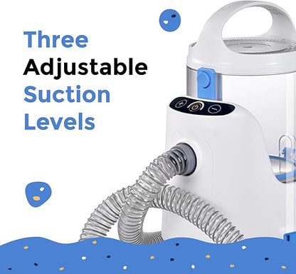 Pet Grooming Vacuum Kit, Dog & Cat Hair Clipper with 13000PA Suction - 3 Adjustable Suction Levels, 5 Grooming Attachments, 2.8L Large Capacity Dust Bin