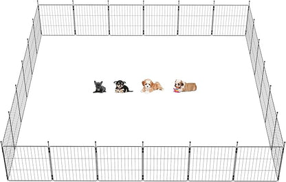 FXW MiniPaws Dog Playpen for Yard & RV Camping, Expandable 24-inch 24 Panels for Puppies and Small Dogs, Portable for Indoor and Outdoor Use