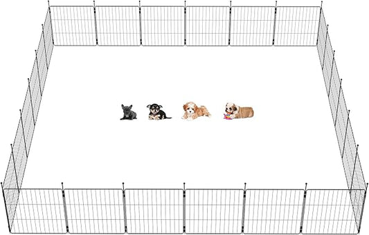 FXW MiniPaws Dog Playpen for Yard & RV Camping, Expandable 24-inch 24 Panels for Puppies and Small Dogs, Portable for Indoor and Outdoor Use