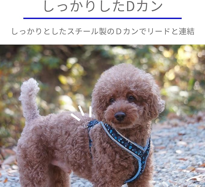 [白山:Hakusan] Y Type Mech Dog Harness Dot Made by Japanese,Comfortable, Light, Easy Put on-Off, 35- Small & Medium God, Red