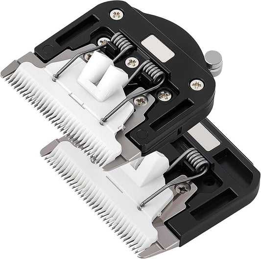 Pet Grooming Clipper Replacement Blades Set, 2 Blades Included (1 Standard + 1 Adjustable), Durable and Safe, Pet Grooming Needs (1 Standard + 1 Adjustable)