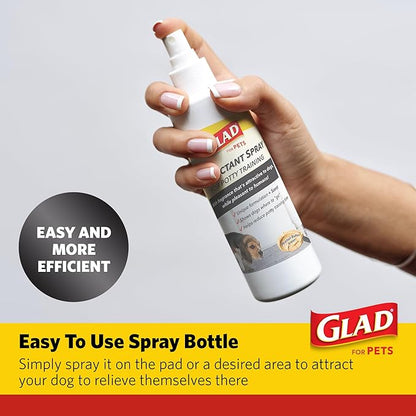 Glad for Pets Attractant Spray for Potty Training Dogs & Puppies, Peanut Butter Scent - Effective Dog Potty Training Spray, Indoor or Outdoor Dog Potty Training Aid, 16oz - 6 Pack