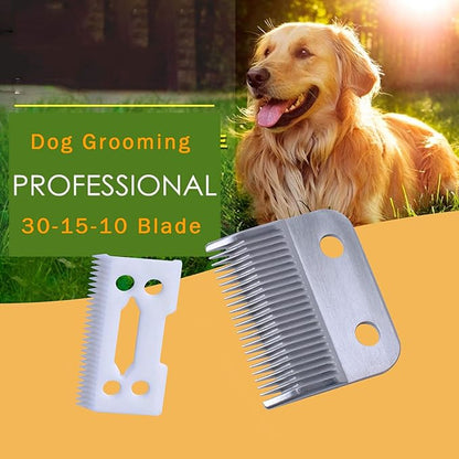 Replacement Clipper Blade Compatible with W-AHL #30-15-10 Pro Ion, Iron Horse, Show Pro Plus, U-Clip, and Deluxe U-Clip，Professional Pet Animal Dog Standard Adjustable Blade Set
