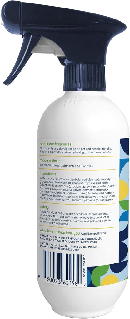 Pet Life Unlimited Foaming Stain + Odor Eliminator Spray Cleaner - Plant-Based Stain Removal - Two-Way Spray Applicator - Natural Juniper Leaf Scent - Made in the USA - 16 Ounce (Pack of 3)