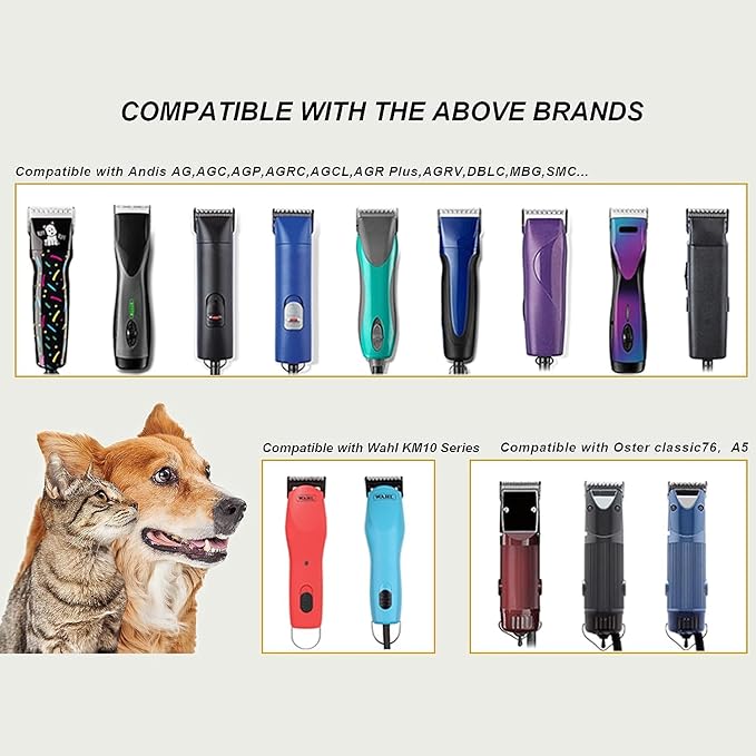 15# Detachable Pet Dog Grooming Blades, Compatible with Ainds, Oster A5, Wahl KM-10 and Other Series Clippers, Size: 15# Blade 3/64-Inch 1.2mm Cut Length. Black-3Pcs.