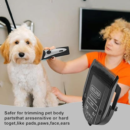Adjustable 5 in 1 Blades Compatible with WAHL Arco,Bravura .Chromado，Creativa，Figura Dog Clippers for Dogs Grooming(Black/3PC)