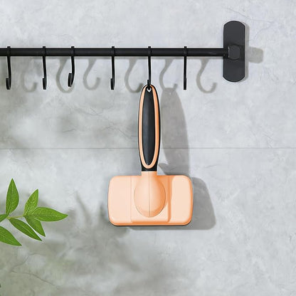Dog & Cat Hair Brush,Self Cleaning Slicker Brush for Long Short Hair,Shedding & Grooming Pet Brush with Soft Bristle and Release Button,Orange