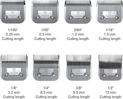 shernbao A5 Style Detachable Pet Clipper Blades, Made of Titanium Coating Ceramic & Stainless Steel, Compatible with Most Andis, Oster, Wahl A5 Clippers.