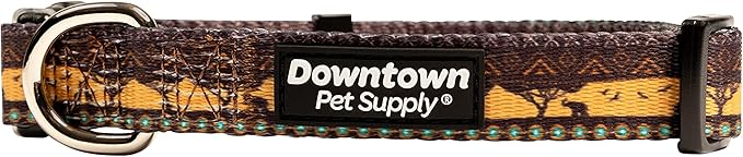 Downtown Pet Supply - Best, Cute & Fancy Dog Collar - Lightweight Adjustable Dog Collar with Quick Buckle & D-Ring - Hand Wash Safe - Sahara - S - Small Dog Collar