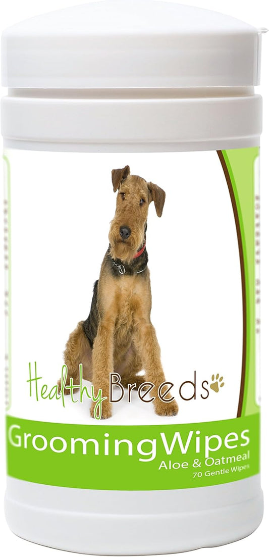 Healthy Breeds Airedale Terrier Grooming Wipes 70 Count