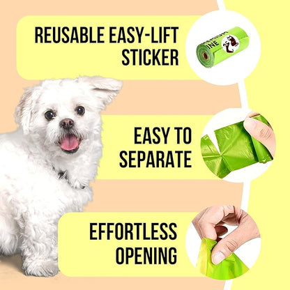 Pet N Pet 720 Counts, Unscented Dog Poop Bags Rolls, 38% Plant Based & 62% PE + 100% Plant Based Dog Wipes for Paws and Butt, 100 Counts Dog Pet Wipes, 8" x 8" Hypoallergenic Unscented Wipes