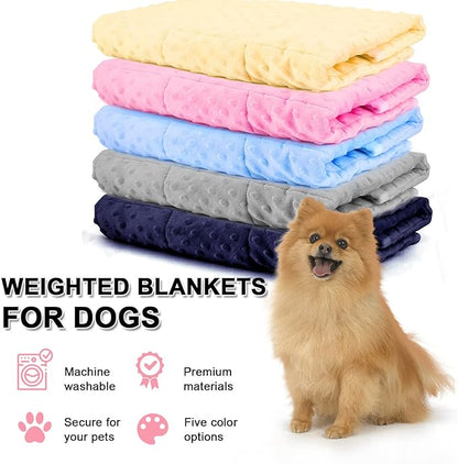 LaSyL Weighted Blanket for Pets | Thunder Blanket for Dogs Anxiety | Premium Soft Minky | Relaxation & Calming & Anti Anxiety | Used in Car, Bed, Couch | Pink, Washable Medium 32" L x 40" W