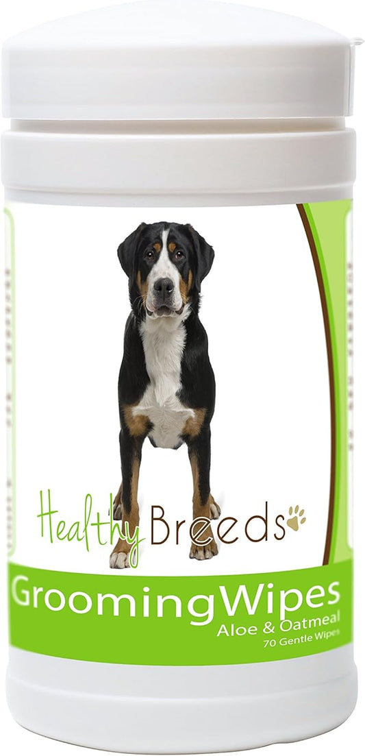 Healthy Breeds Greater Swiss Mountain Dog Grooming Wipes 70 Count