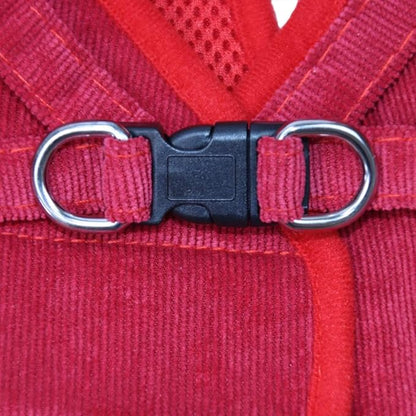 FEimaX Dog Harness and Leash Set, No Pull Reflective Adjustable Pet Harnesses for Puppy Kitten Soft Corduroy Chest Harness for Small Medium Dogs and Cats Easy Control Vest for Outdoor Walking