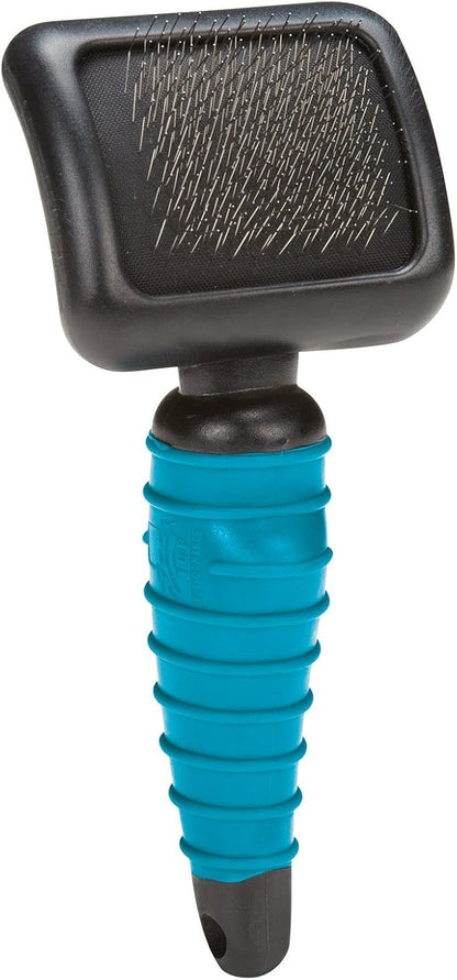 Master Grooming Tools Ergonomic Soft Slicker Brushes — Molded Brushes for Grooming Dogs - Small, 3⅛" x 2½" Black