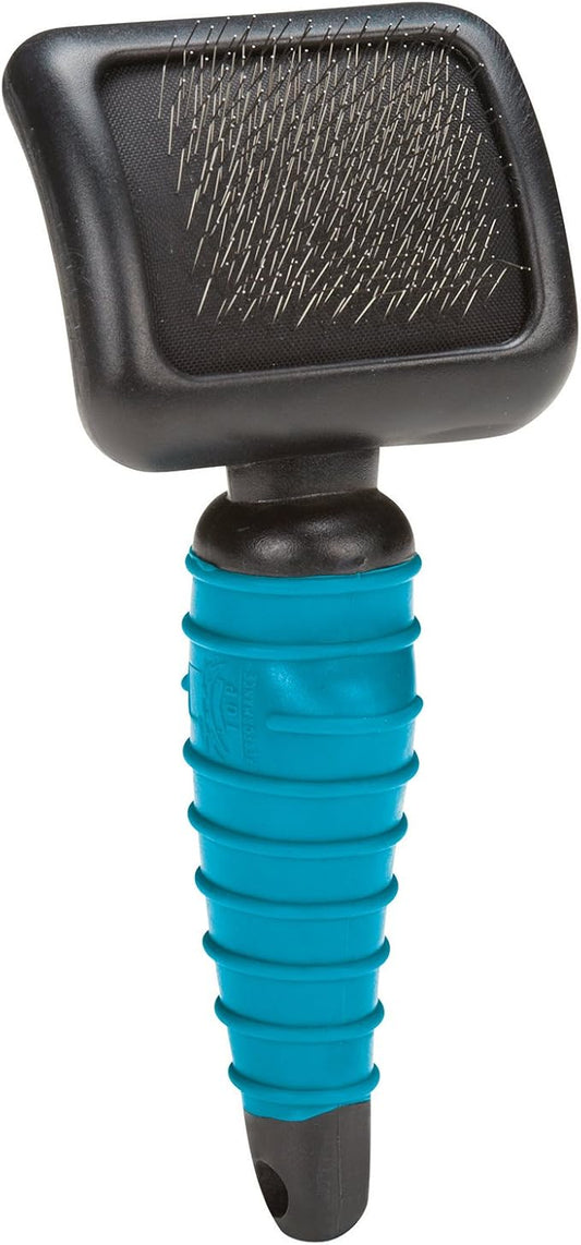 Master Grooming Tools Ergonomic Soft Slicker Brushes — Molded Brushes for Grooming Dogs - Small, 3⅛" x 2½" Black