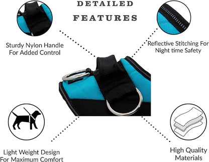 ShawnCo Essential Dog Harness, No-Pull Pet Vest with 3 Leash Clips, No Choke, Reflective, Adjustable and Padded, for Easy Walking and Training for Small, Medium and Large Dogs (Stars and Stripes, XL)
