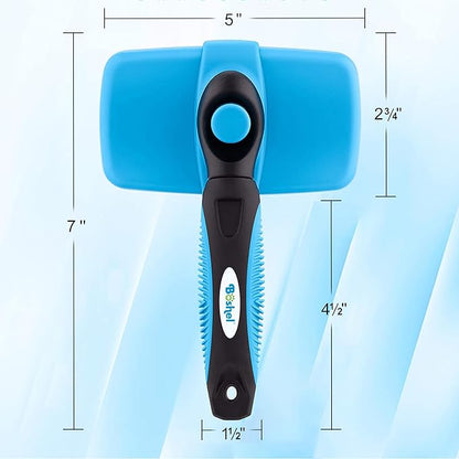 Boshel Self Cleaning Grooming Brush for Dogs, Cats & Pets - Slicker Brush for Long & Short Hair, Doodles, Poodles, Large & Small Breeds